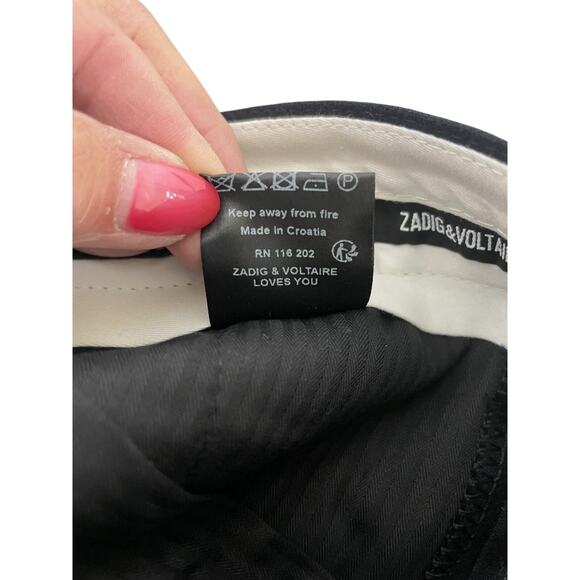 Zadig Voltaire Paddy Raye Anthracite Pants Mens Size 44 Black Pinstriped NWT - Picture 5 of 11